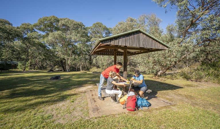 Group planning their visit to Gibralter Range National Park. Photo: John Spencer/OEH