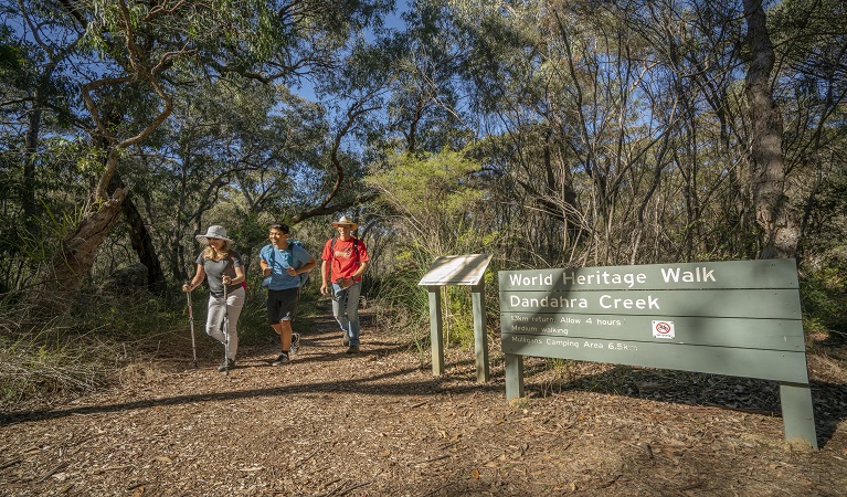 Group of hikers taking on the Gibralter-Washpool World Heritage walk. Photo: John Spencer/OEH