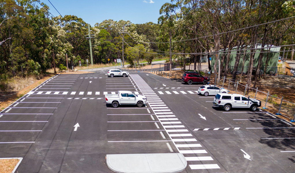 Accessible parking and upgraded car park, Glenrock State Conservation Area. Photo: John Spencer, &copy; John Spencer/DCCEEW