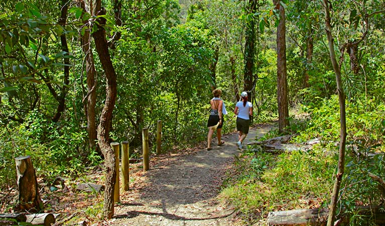 Walkers along Yuelarbah walking track, Glenrock State Conservation Area. Photo: Shaun Sursok/OEH