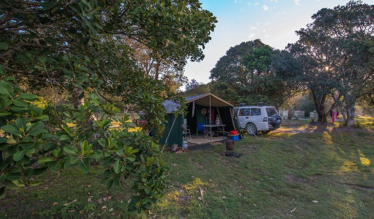 Delicate campground, Goolawah Regional Park. Photo: John Spencer/DPIE