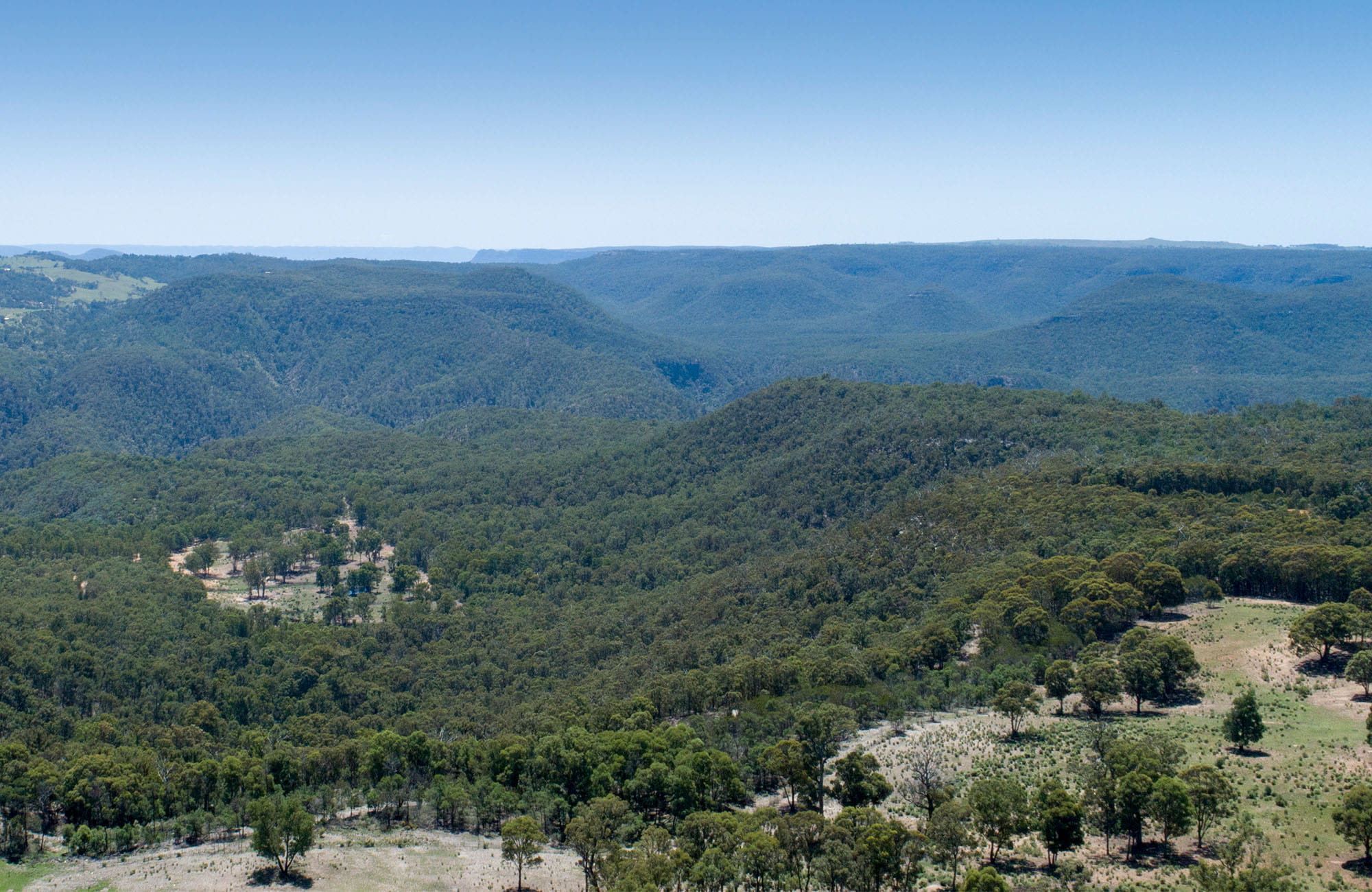 Aerial view of Tugalong area, Guula Ngurra National Park. Photo: Gareth Pickford &copy; DPE
