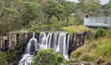 People on a viewing platform over Ebor Falls, Guy Fawkes River National Park. Photo: David Waugh &copy; DCCEEW