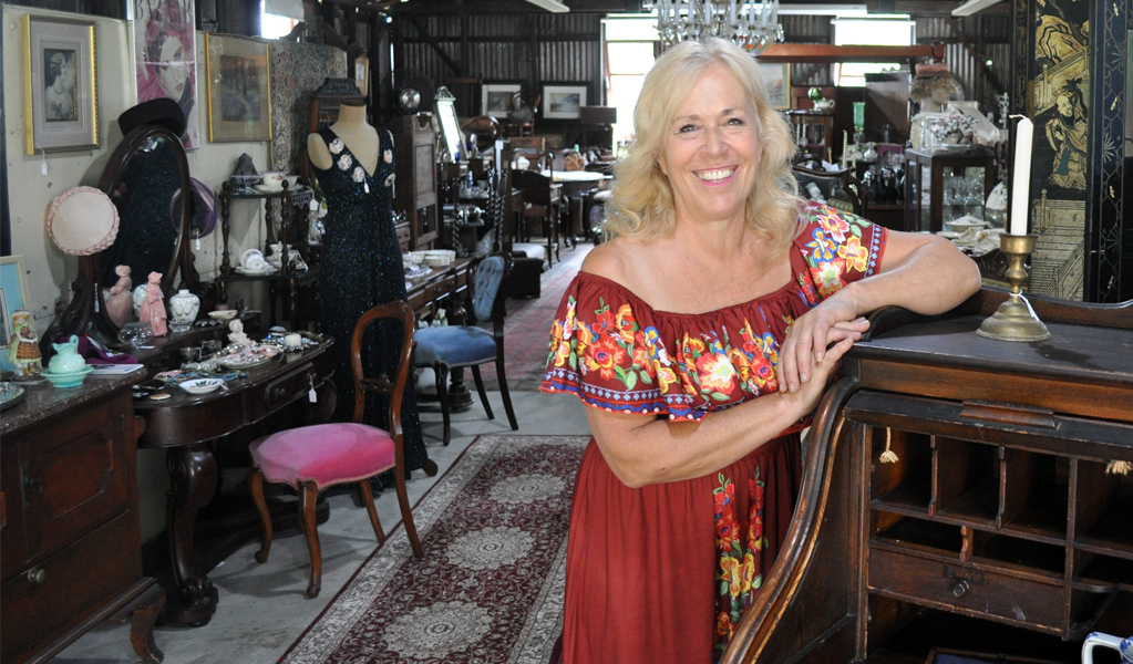 The proprietor of the antique shop in historic Corneys Garage at Hartley Historic Site near Lithgow. Credit: Cherylin Collier, &copy; Cherylin Collier