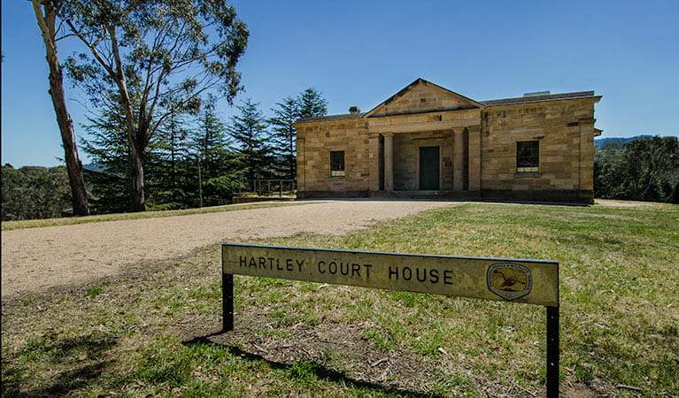 Hartley Courthouse entrance, Hartley Historic Site. Photo: John Spencer