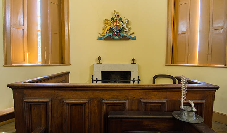 Hartley Courthouse judge, Hartley Historic Site. Photo: John Spencer &copy; DPIE
