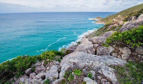 The rocky headlands along the Smoky Cape walking track in Hat Head National Park. Photo: John Spencer &copy; OEH