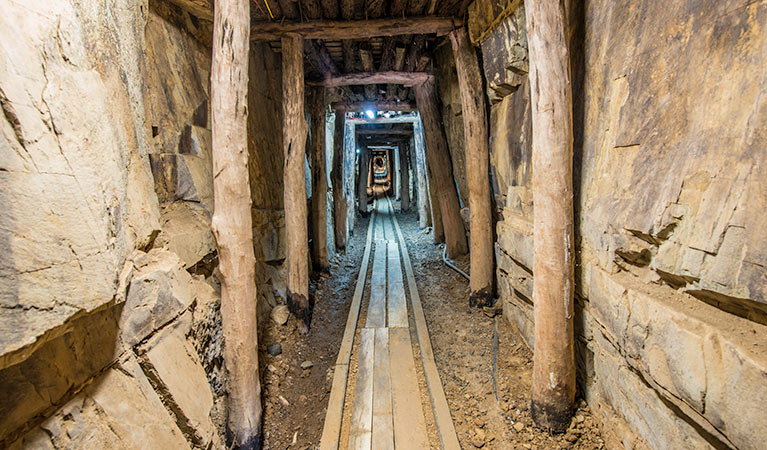 Bald Hill tourist mine, Hill End Historic Site. Photo: John Spencer