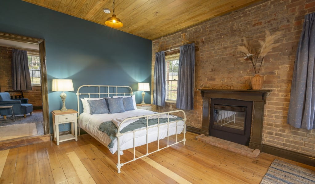 The queen bedroom in Fairfax House, Hill End Historic Site. Photo: John Spencer &copy; DPE