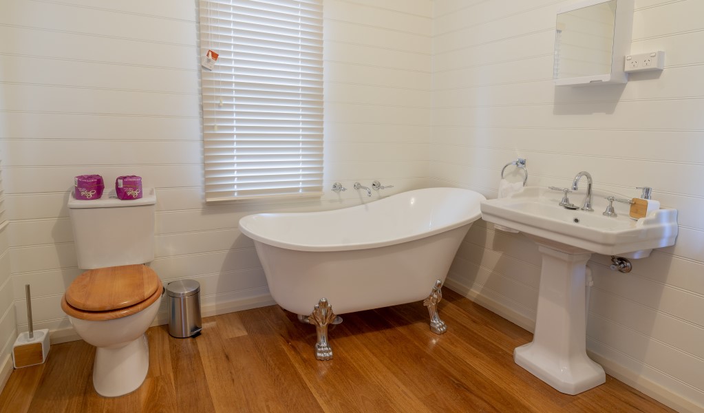 The external bathroom at Fairfax House in Hill End Historic Site. Photo: John Spencer &copy; DPE