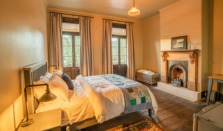 Bedroom in Hosies accommodation, Hill End Historic Site. Photo: J Spencer/OEH