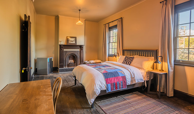 Bedroom in Hosies accommodation, Hill End Historic Site. Photo: J Spencer/OEH