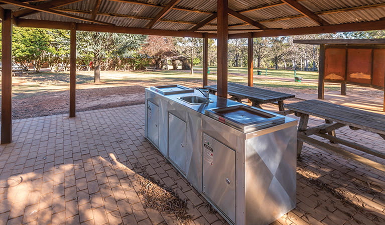 Close up of barbecue facility at Hospital picnic area in Hill end Historic Site. Photo: John Spencer/DPIE
