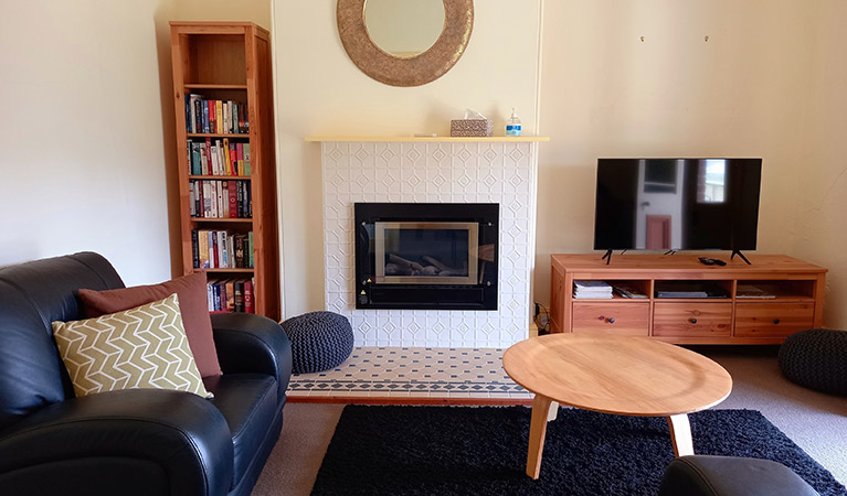 The lounge room in Northeys apartment. Photo: Madeline Byrne/DPIE