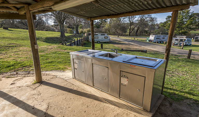 Barbecues at Village campground, Hill End Historic Site. Photo: John Spencer/OEH