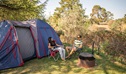 A couple camping at Village campground, Hill End Historic Site. Photo: John Spencer/OEH