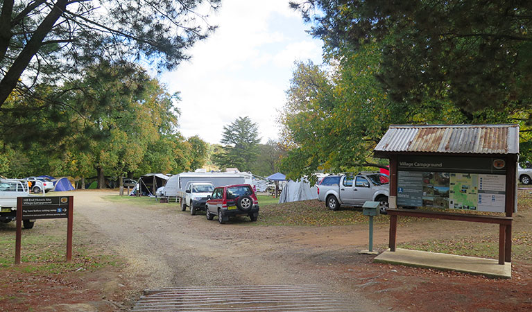 Entrance to Village campground, Hill End Historic Site. Photo: Elinor Sheargold