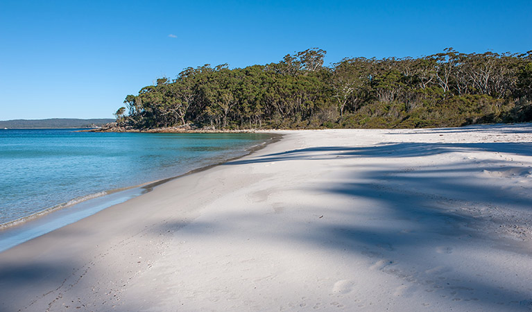 Footprints in the sand at Greenfield Beach, Jervis Bay National Park. Photo: Michael Van Ewijk &copy; DPIE