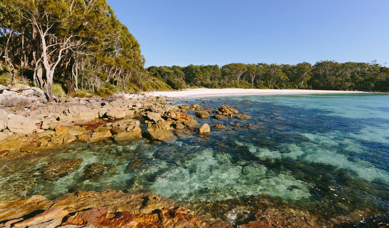 Rocks on the coastline at Greenfield Beach, Jervis Bay National Park. Photo: David Finnegan &copy; DPIE