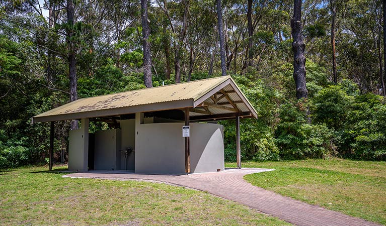 View of amenities block at Greenfield Beach picnic area. Photo credit: John Spencer &copy; DPIE