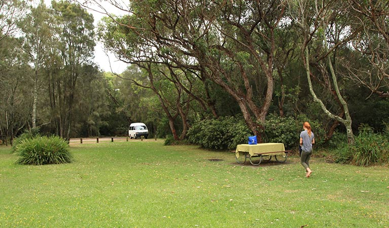 A woman at Hammerhead Point picnic area, Jervis Bay National Park. Photo: Andrew Richards &copy; Andrew Richards