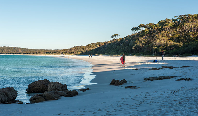 People swim and fish at Hyams Beach, Jervis Bay National Park. Photo: Michael Van Ewijk &copy; OEH