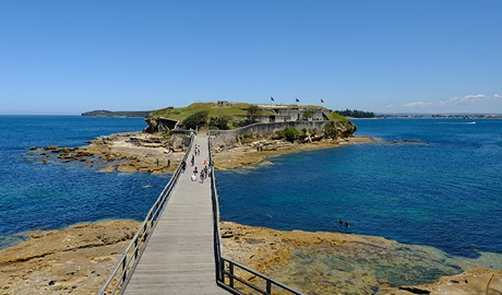 Boardwalk to Bare Island Fort, La Perouse, Kamay Botany Bay National Park. Photo: E Sheargold/OEH.