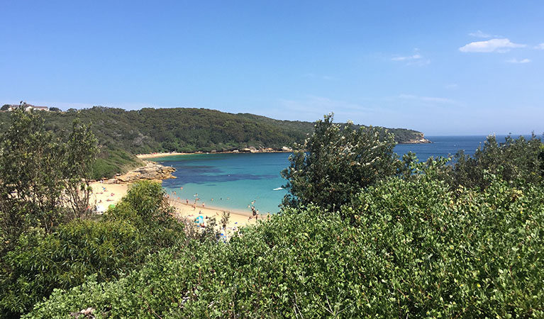 Views of Little Congwong Beach from Henry Head walking track. Photo: Natasha Webb &copy; OEH