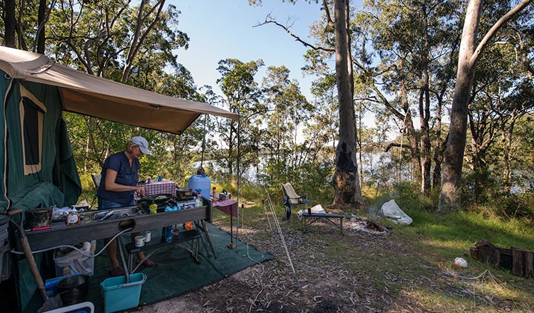 Little Mountain Campground, Karuah National Park. Photo: John Spencer/NSW Government