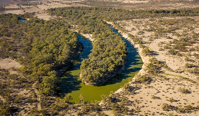 Aerial view of the Darling River bend. Photo: Spencer/DPIE