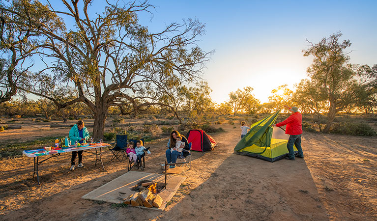 Campers at Emu Lake campground. Photo: John Spencer/DPIE