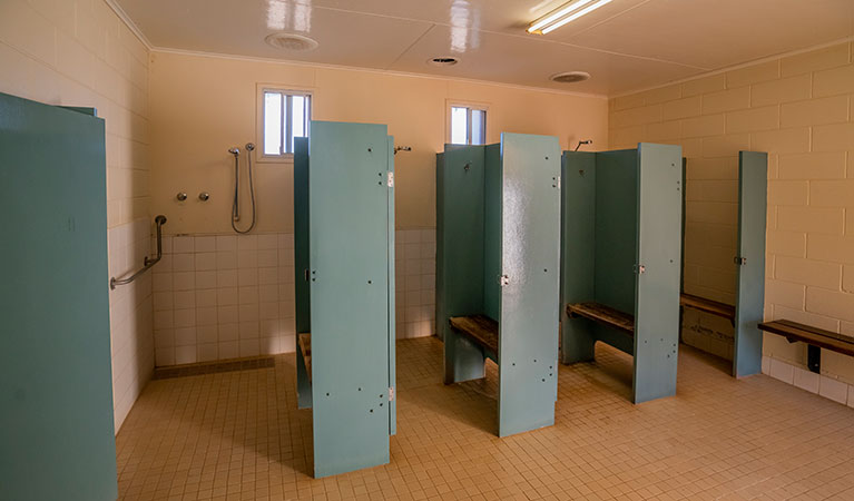 Shower block at Kinchega Shearers Quarters. Photo: John Spencer/DPIE