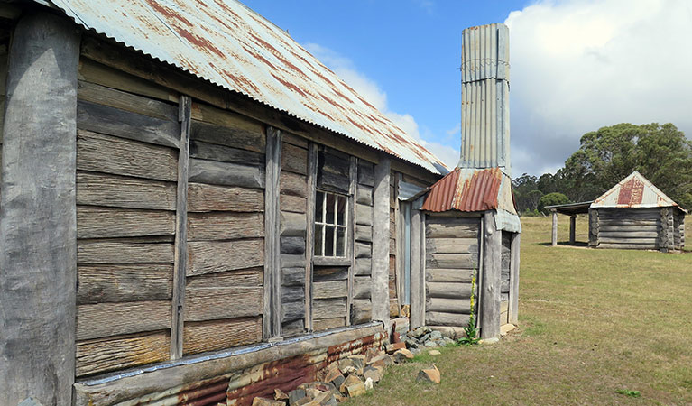 Southwell House timber slat exterior wall, Coolamine Homestead, Kosciuszko National Park. Photo: Elinor Sheargold/DPIE