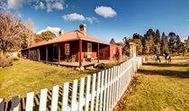 Horse riders approaching Currango Homestead, Kosciuszko National Park. Photo: Murray Vanderveer/DPIE