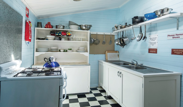 Currango Homestead kitchen, Kosciuszko National Park. Photo: Murray Vanderveer/OEH