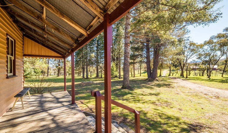 Daffodil Cottage verandah, Kosciuszko National Park. Photo: Murray Vanderveer/OEH