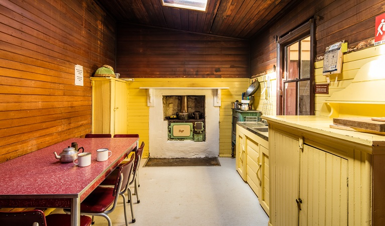 Daffodil Cottage kitchen, Kosciuszko National Park. Photo: Murray Vanderveer/OEH