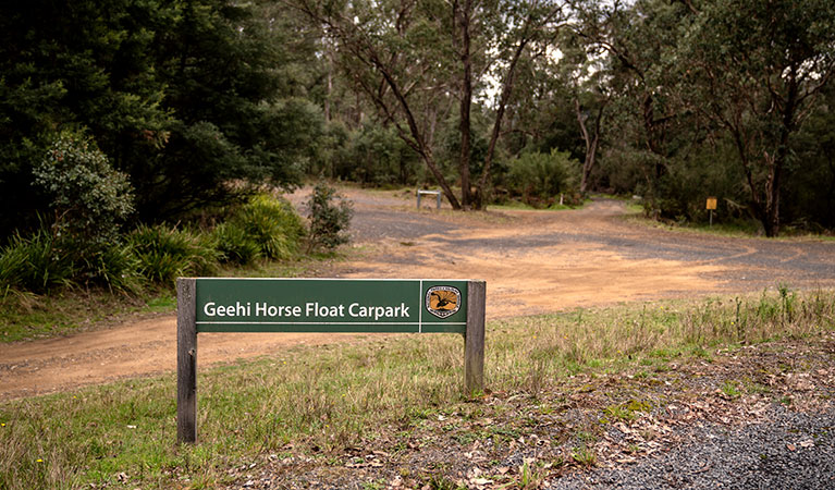 Geehi horse float carpark at Geehi horse camp in the Khancoban area of Kosciuszko National Park. Photo: Rob Mulally &copy; Rob Mulally