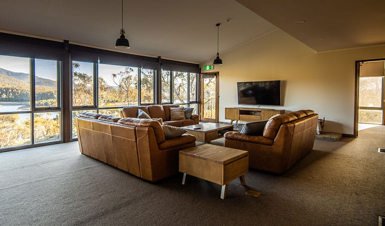 Spacious living area and large windows at Creel Lodge. Photo: &copy; Murray Vanderveer
