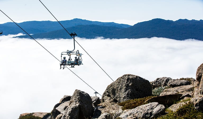 Australia's only lift to access gravity trails, Kosciuszko National Park. Photo: Thredbo Resort 