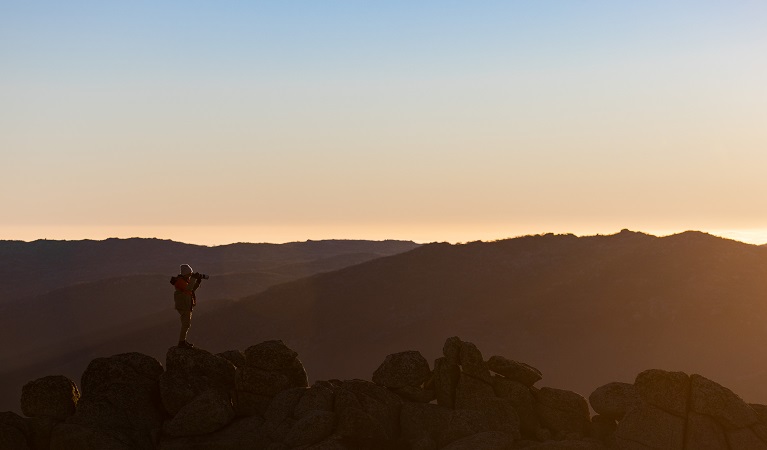 Thredbo at sunset, Kosciuszko National Park. Photo: Thredbo Resort