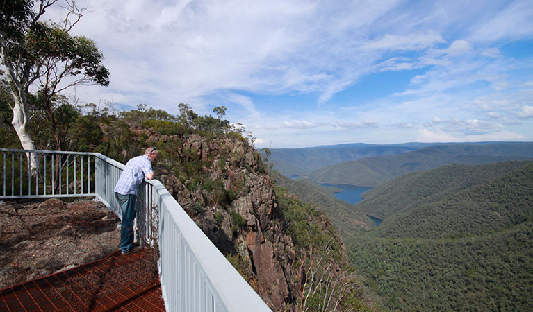 Landers Falls lookout, Kosciuszko National Park. Photo: Elinor Sheargold &copy; DPE