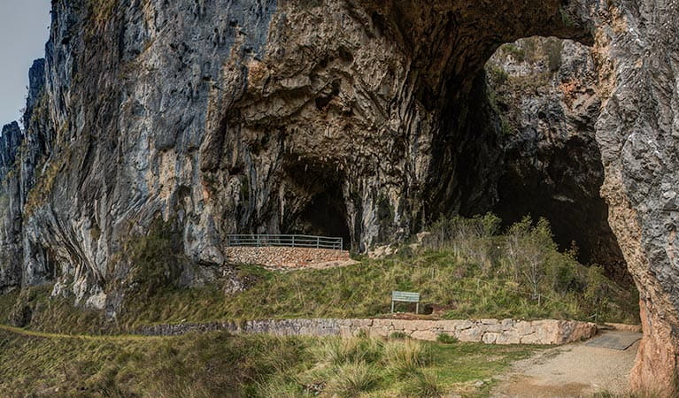 Glory Arch and entrance to South Glory Cave, at Yarrngobilly Caves in Kosciuszko National Park. Photo: Murray Vanderveer