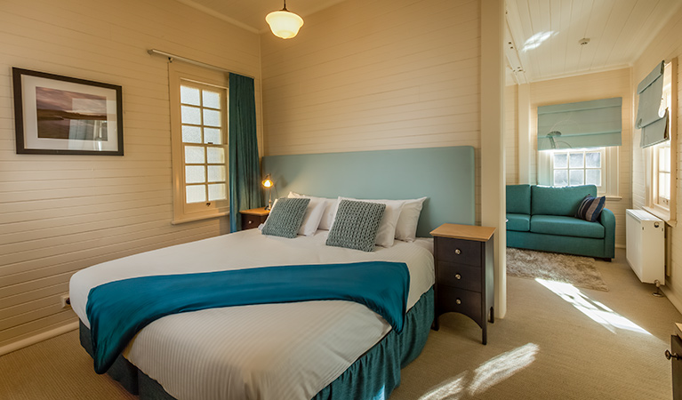 Yarrangobilly Caves House - 1917 bedroom suite, Kosciuszko National Park. Photo: Murray Vanderveer/NSW Government