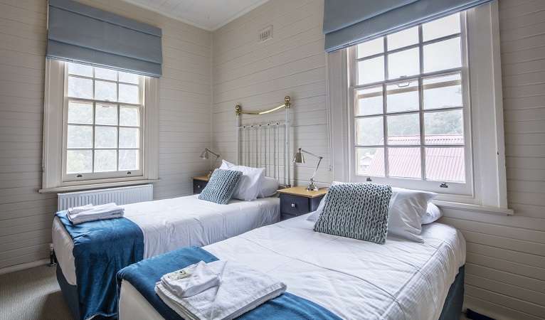 Yarrangobilly Caves House 1917 section bedroom. Photo: Murray Vanderveer/DPIE