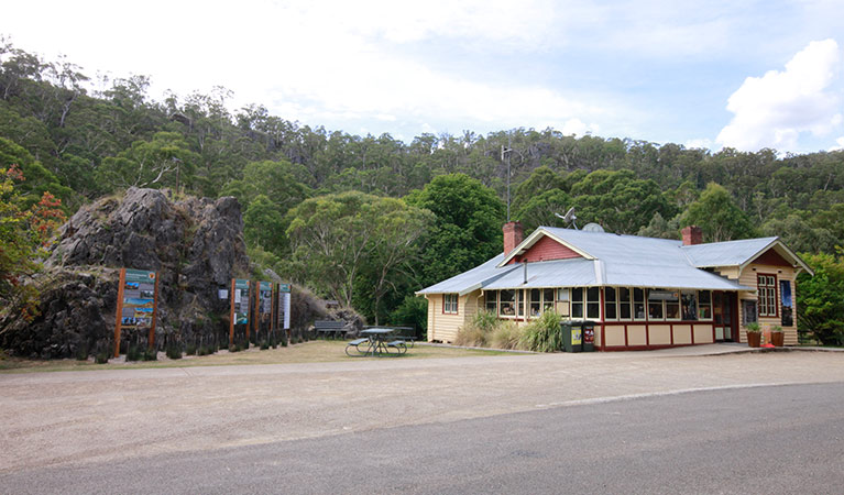 Yarrangobilly Caves visitor centre, Kosciuszko National Park. Photo: Elinor Sheargold &copy; OEH