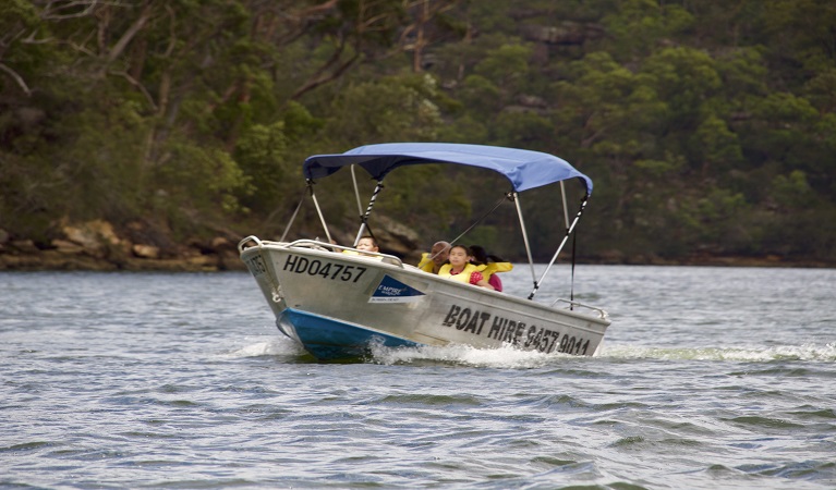 Hire boats leaving Bobbin Head, Ku-ring-gai Chase National Park. Photo: Darren Vaux 