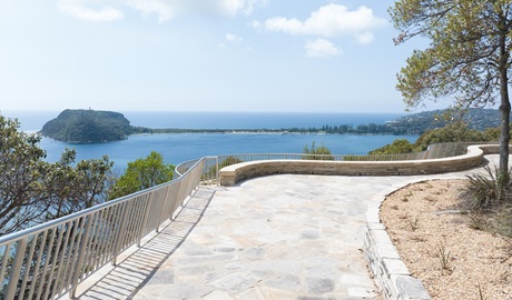 The view from West Head lookout, looking east to Palm Beach and Barrenjoey Head. Credit: Drew Elliot &copy; DCCEEW