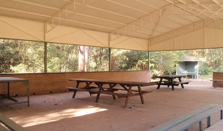 Commandment Rock picnic area shelter, Lane Cove National Park. Photo: Nathan Askey-Doran &copy; DPIE