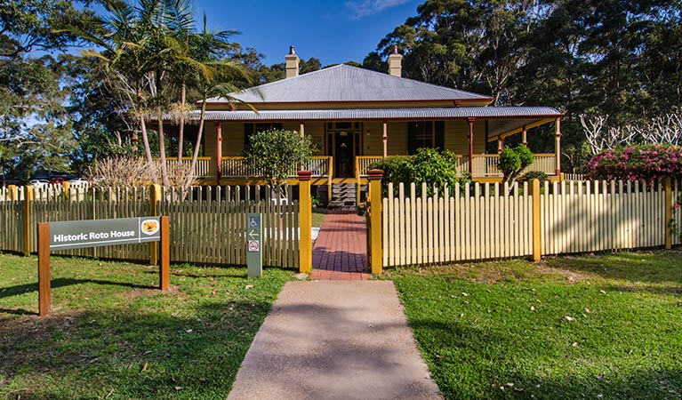 Roto House, a rare surviving example of a late Victorian country house in Roto House Historic Site, next to Macquarie Nature Reserve. Photo: John Spencer/NSW Government